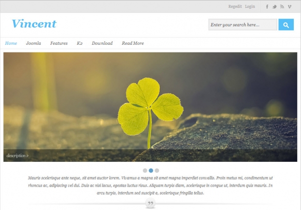 Avatar Vincent - Responsive Joomla Template